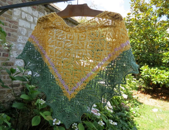 Heartland Lace shawl 02 maille au doigt